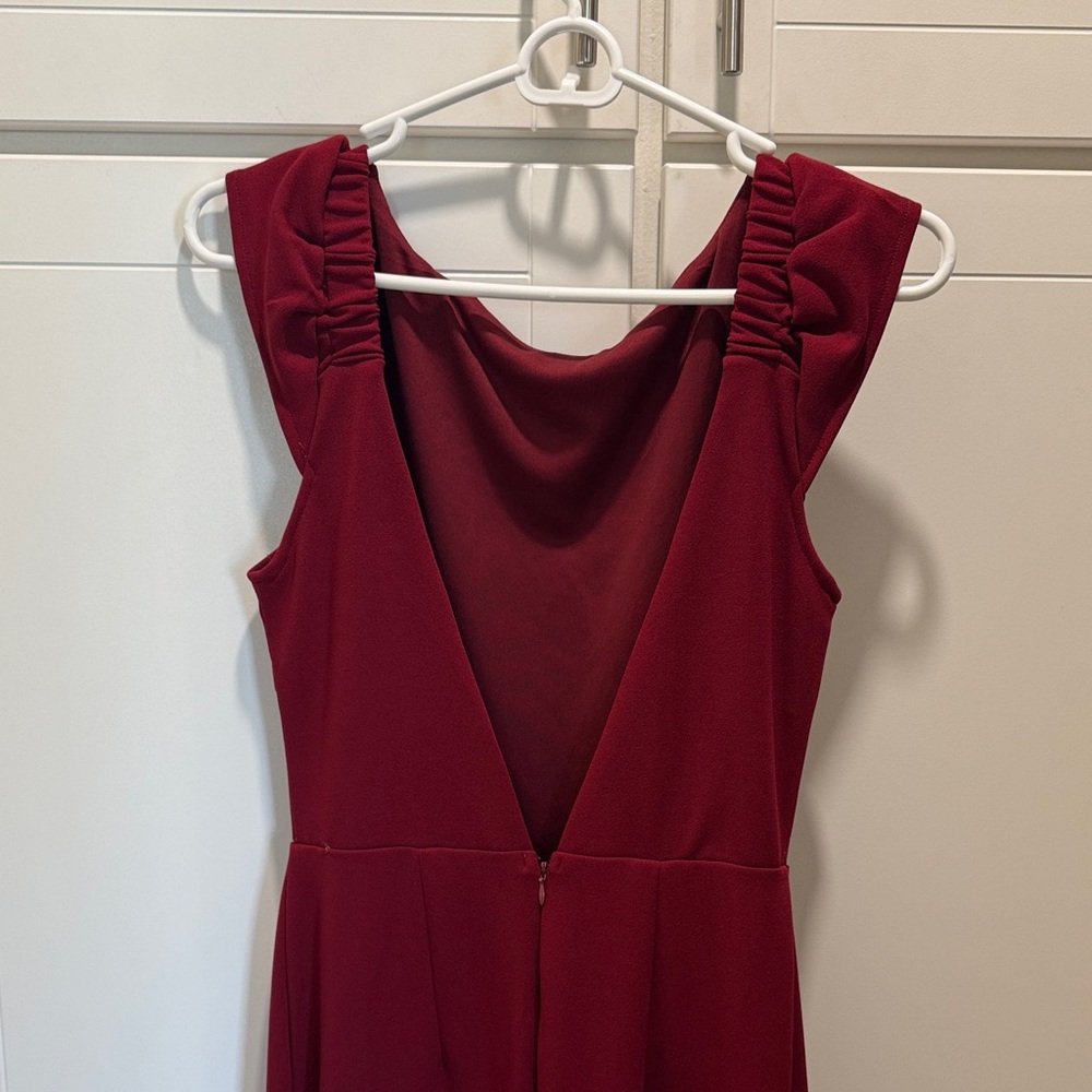 Lulu's Deep Red Backless Dress - Picture 9 of 10